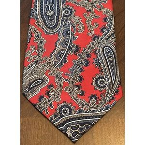 Andhurst Red Blue 100% Silk Men’s Neck Tie Made In Usa